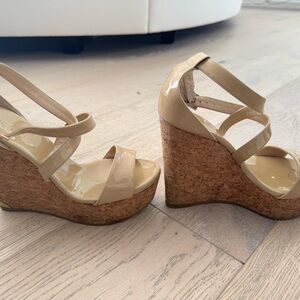 Elegant Tan Wedge Sandals
